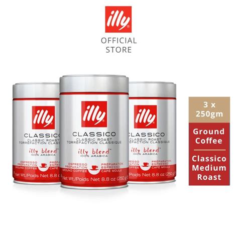 Value Pack Illy Ground Espresso Coffee 250g Classicointenso