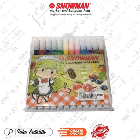 Jual Spidol Snowman Warna Kecil Set Coloring Markers Shopee