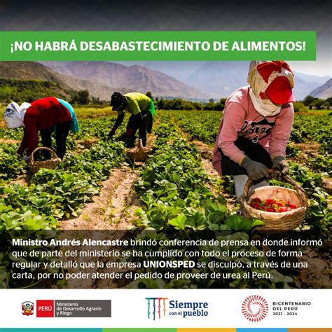 MIDAGRI PERÚ on Twitter NO HABRÁ DESABASTECIMIENTO DE ALIMENTOS