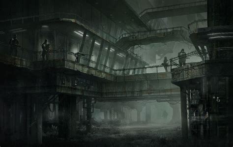 ArtStation - City outpost, Mike Luard | Concept art, Post apocalyptic art, Outpost