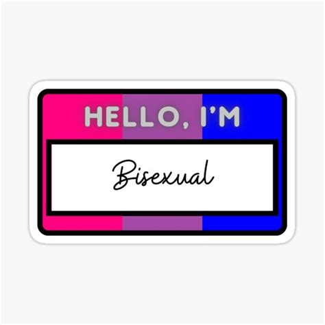 Hello Im Bisexual Name Tag Sticker For Sale By Beccamax Redbubble