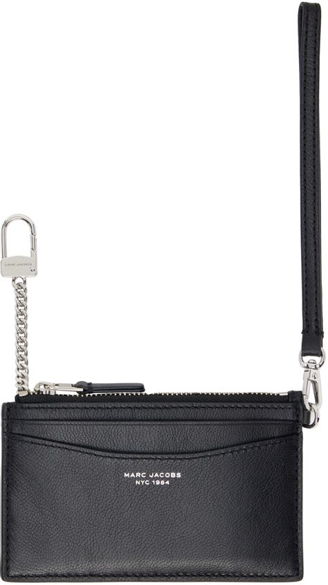 Marc Jacobs Black The Slim Top Zip Wristlet Wallet Ssense Canada