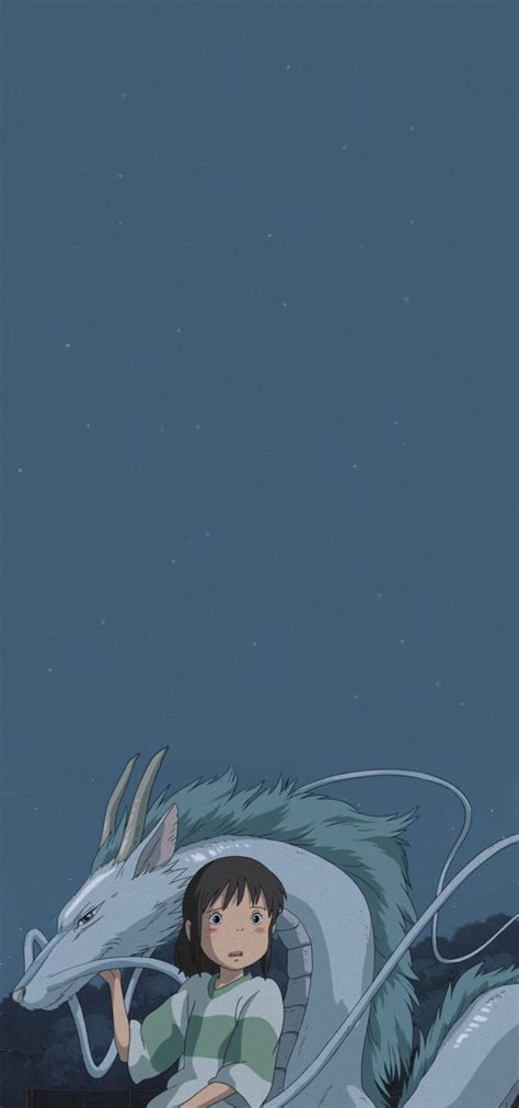 Spirited Away Studio Ghibli Chihiro And Haku Lockscreen Wallpaper