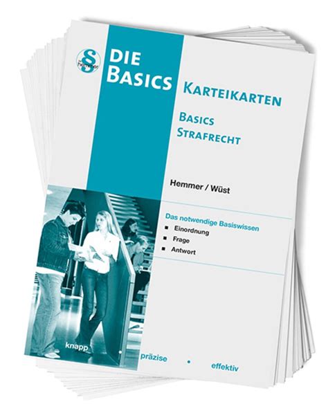 Karteikarten Basics Strafrecht Von Karl Edmund Hemmer Buch