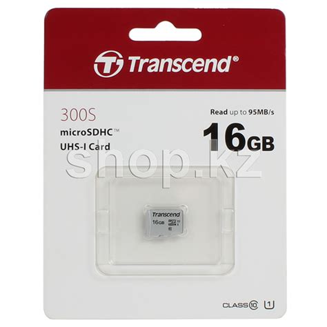 ᐈ Карта памяти Micro SDHC 16Gb Transcend Class 10 UHS I U1 купить в