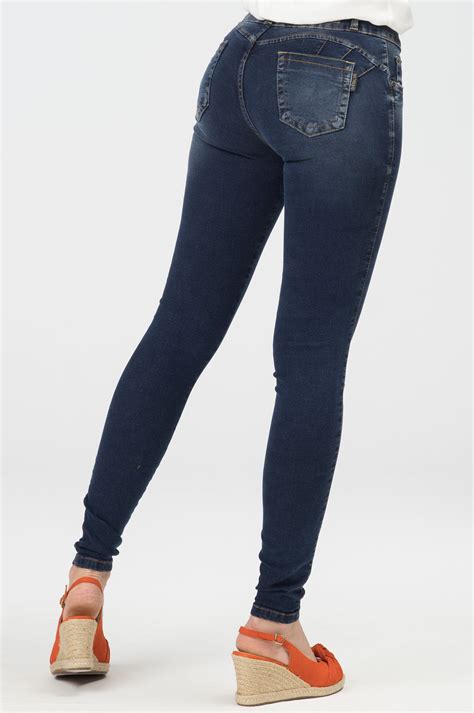 Cal A Jeans Skinny Feminina Levanta Bumbum Oxiblue Jeans