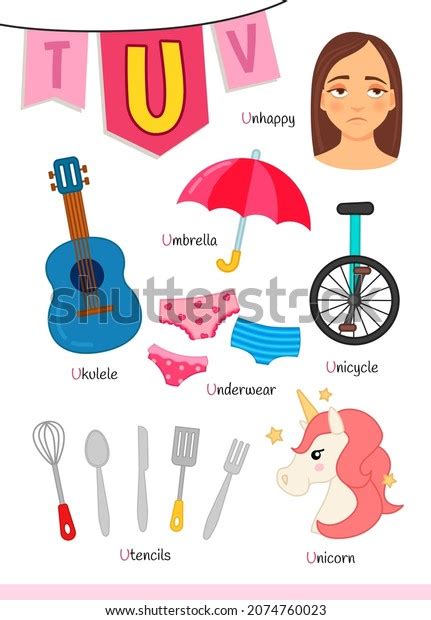 Stock Vektor „english Alphabet Cartoon Cute Children Illustrations