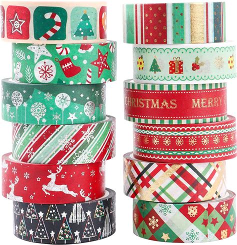 Amazon De Washi Tape Set Rolls Weihnachten Gold Silber Washi