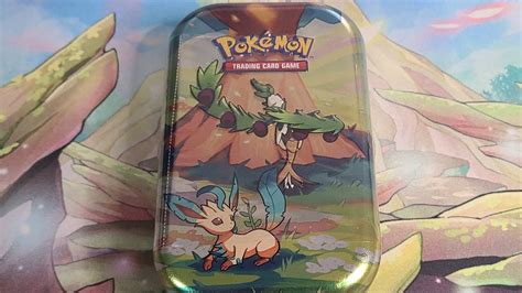 Pok Mon Vibrant Paldea Mini Tin Opening Leafeon Arboliva Youtube