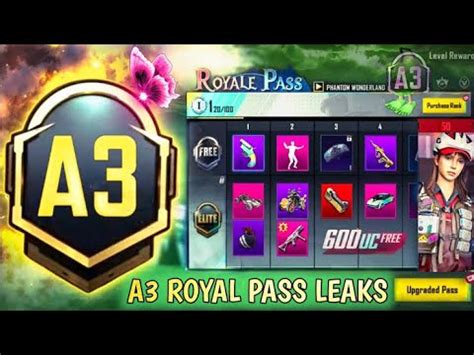 A3 ROYAL PASS 1 TO 100 RP REWARDS ACE 3 ROYAL PASS LEAKS A3