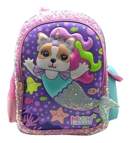 Mochila Espalda Pul Simones Si Mushi Sirena Env O Gratis