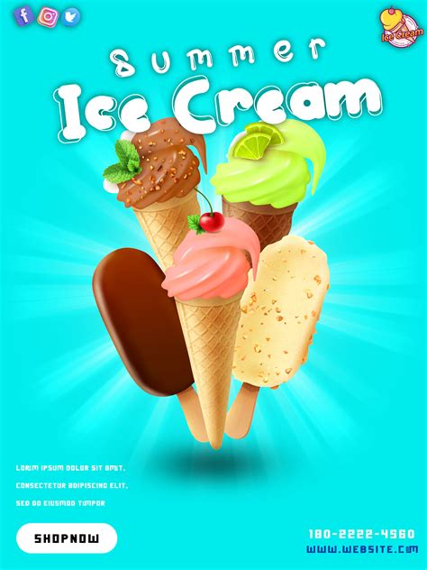 Artstation Ice Cream Company Poster Design