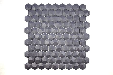 Comprar Azulejo Gresite Hexagonal Negro Mate Trestile