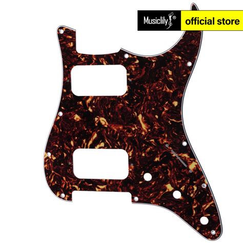 Musiclily Pro Holes Round Corner Hh Strat Pickguard Humbuckers For