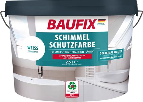 BAUFIX Schimmelwerende Verf Wit 2 5 Liter Bol