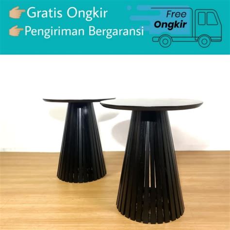 Jual Meja Cafe Bundar Kayu Jati Model Meja Modern Scandinavian Material