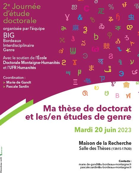 Plurielles Juin Journ E Doctorale Ma Th Se En Et Les