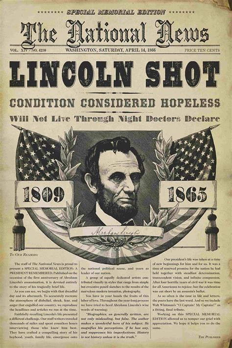 Abraham Lincoln Assassination Anniversary How The Day Was Covered