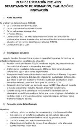 PLAN DE FORMACIÓN 2021 2022 DEPARTAMENTO DE FORMACIÓN EVALUACIÓN E