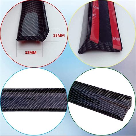 4 9ft 150cm Universal Black Carbon Fiber Trunk Spoiler Lip Kit Car