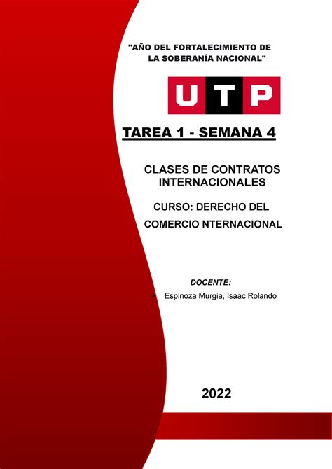 Tarea 1 Individual Semana 4 AÑO DEL FORTALECIMIENTO DE LA