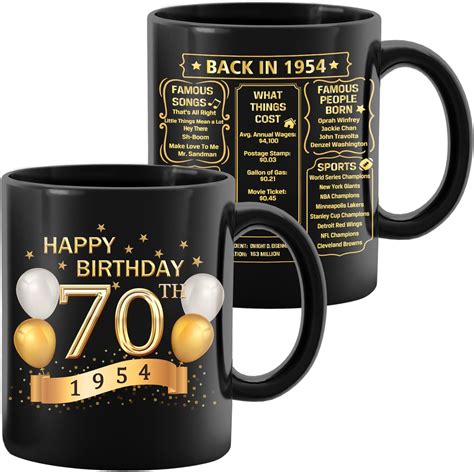 70th Birthday Ts For Men Women 1954 Old Time Information 70th Birthday Mug