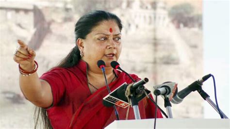 Under Pressure Raje Scraps Meeting With Rajnath Shah India Today