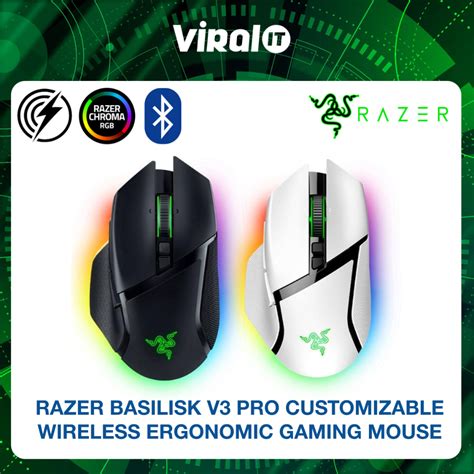 Razer Basilisk V3 Pro Customizable Wireless Ergonomic Gaming Mouse