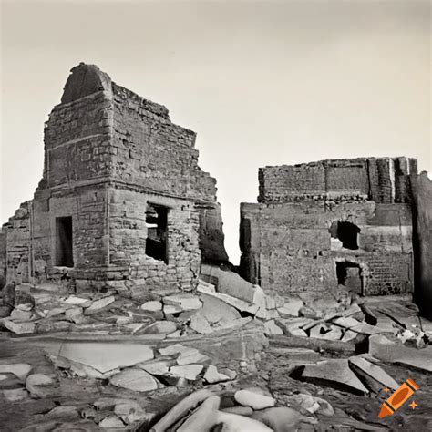 Undiscovered Ancient Ruins In Antarctica From A 1930s Photograph On Craiyon