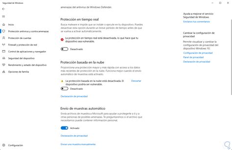 Activar O Desactivar Protecci N En Tiempo Real Windows Defender Windows