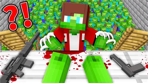 Jj And Mikey Survive In Zombie Apocalypse In Minecraft Maizen Youtube