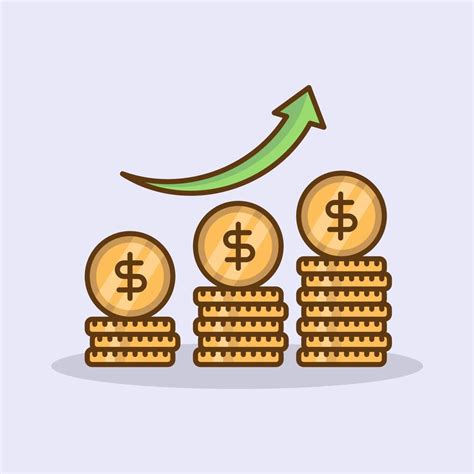 Growth Analysis Increasing Revenue Icon In Flat Style Money Increase