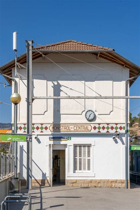 Montserrat Spain Feb 23 2020 Facade Of Train Station Monistrol