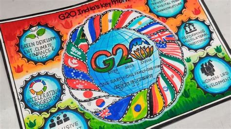 G20 Drawing | G20 Poster | G20 India Logo Drawing | Poster On G20 | One Earth One Family One Future