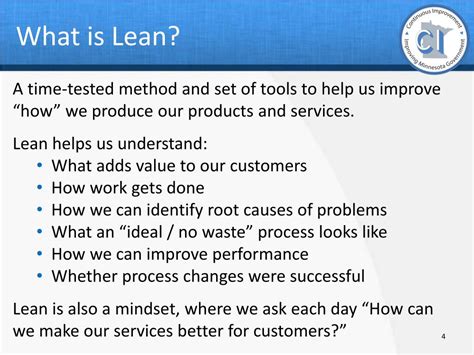 Ppt Lean 101 An Introduction To Lean Principles Methodology Tools