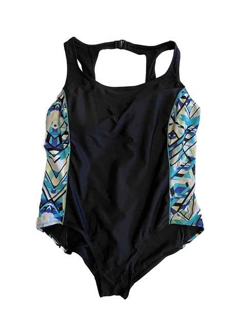 Catalina Black And Multicolored One Piece Swimsuit Size… Gem