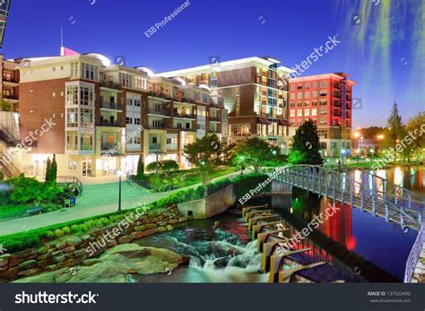 Greenville South Carolina Falls Park Downtown Stock Photo 137923496 ...