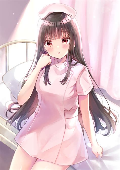 Original Characters Nurses Anime Anime Girls Nurse Outfit Artwork