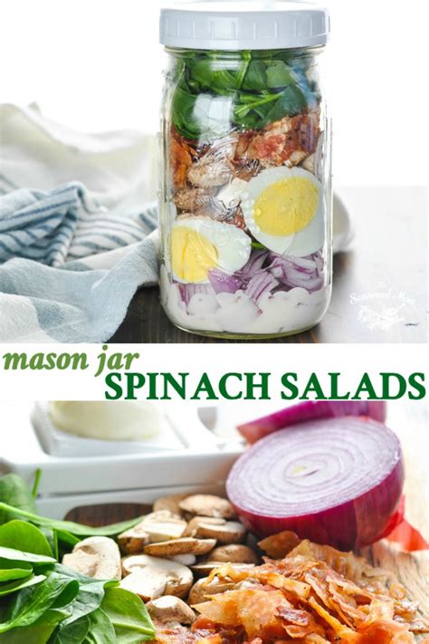 Mason Jar Spinach Salad Recipe The Seasoned Mom