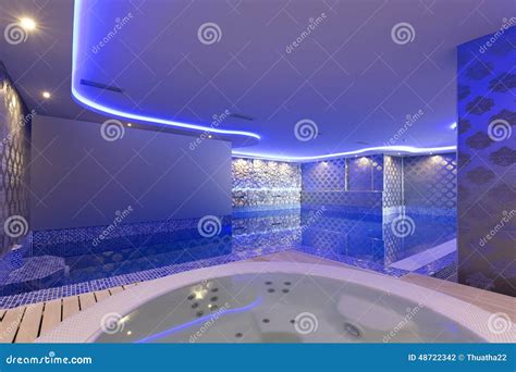 Interior of a Luxury Spa Center with Jacuzzi Bath Stock Photo - Image ...