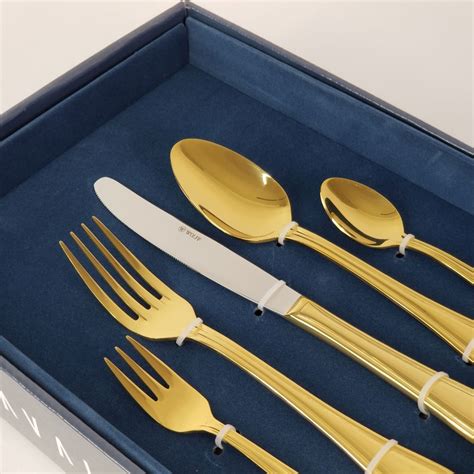 Faqueiro A O Inox Gift Box Wolff Avalon Dourado Pe As Laradore