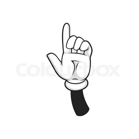 Pointing Up Index Finger Hand In Glove Gesture Stock Vector Colourbox