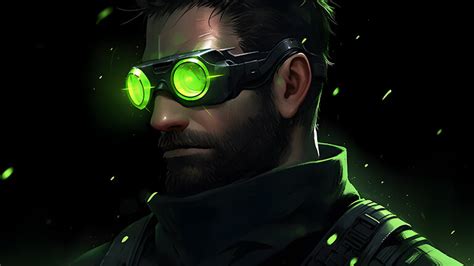 Free Splinter Cell Sam Fisher Green Glasses Desktop Wallpaper