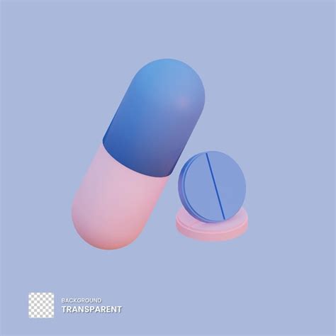 Premium PSD 3d Pills Illustration