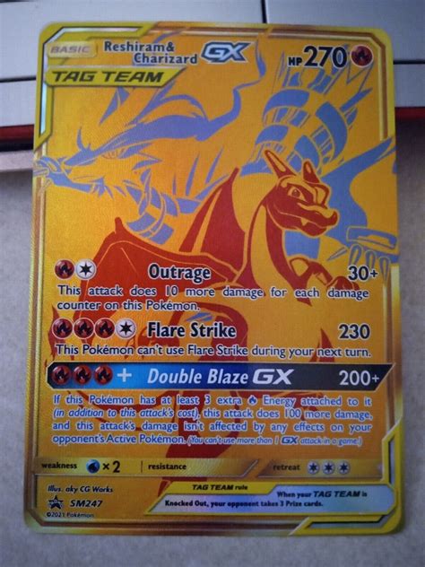 Pok Mon Tcg Reshiram Charizard Gx Black Star Promo Sm Full Art Nm