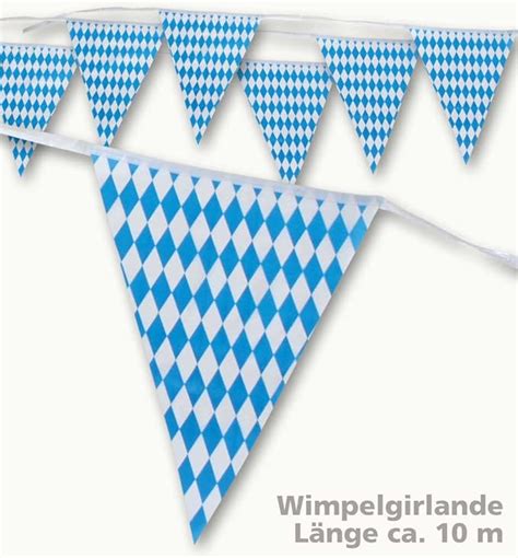 Narrenwelt Oktoberfest Wimpel Girlande Bayern 10m Amazon De Spielzeug