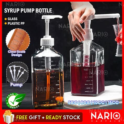 Nario Sauce Pump Sugar Press Syrup Press Bottle 5cc 8cc 10cc 15cc Hand