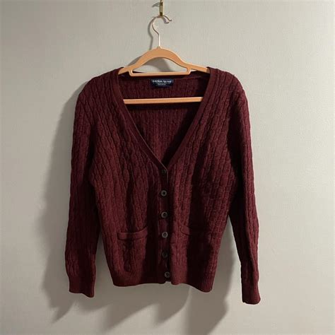 Women S Burgundy Cardigan Depop