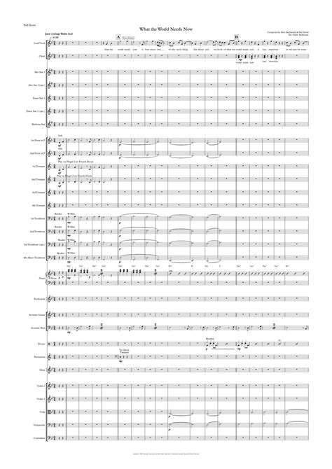 What The World Needs Now Is Love Arr Daryl McKenzie Sheet Music