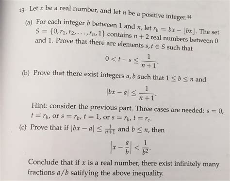 Solved 13 Let X Be A Real Number And Let N Be A Positive